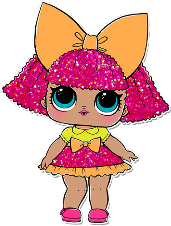 1 002 Glitter Queen Lol Doll Cake, - Lol Surprise Glitter Queen (403x550), Png Download