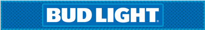 Bud Light Retro Logo Bar Mat - Electric Blue (400x400), Png Download