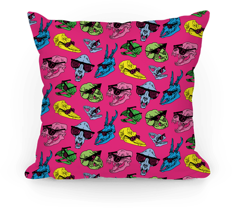 Radical Animal Skull Pattern Pillow - Cushion (484x484), Png Download