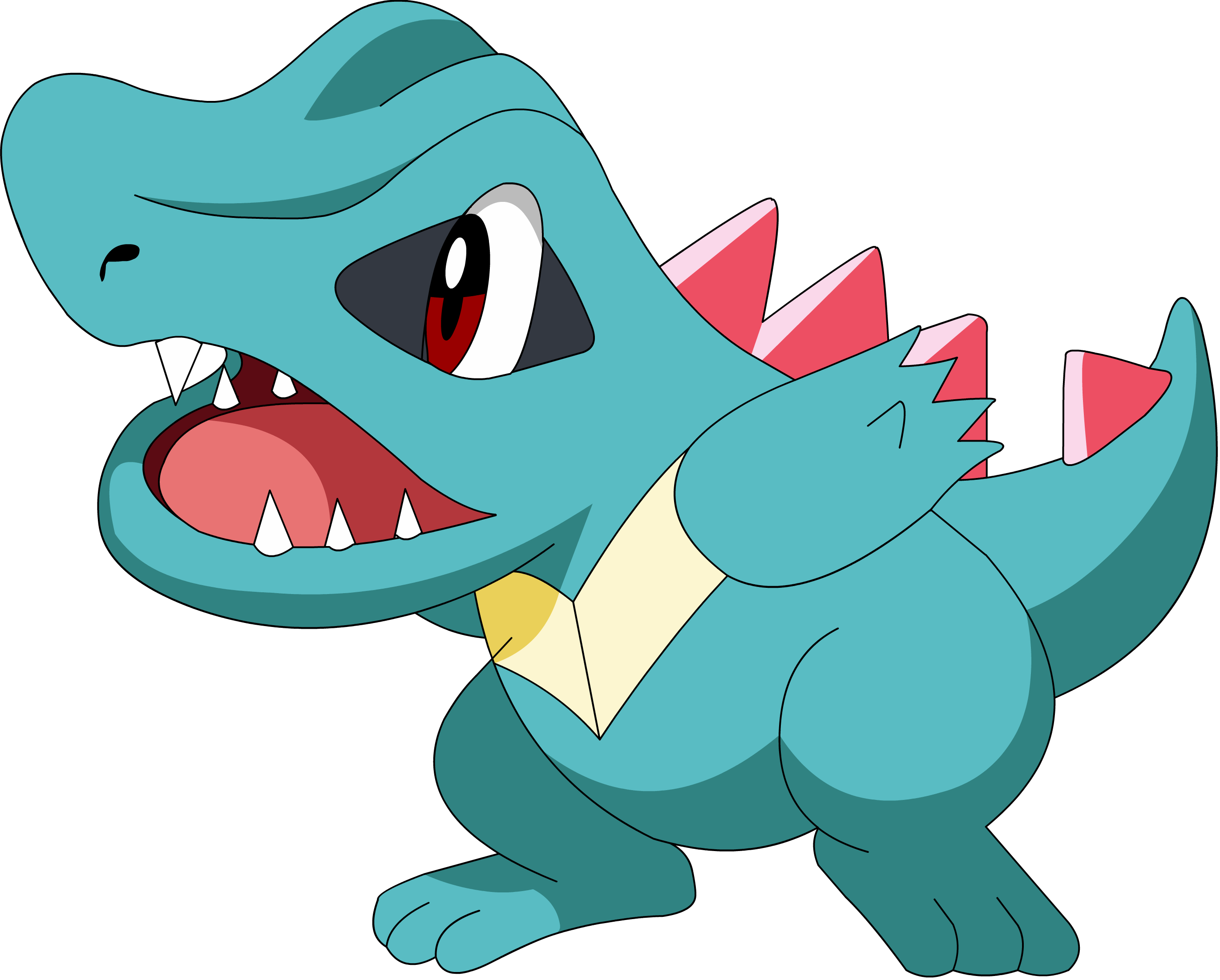 Totodile By Pokesafari - Pokemon Totodile (597x480), Png Download