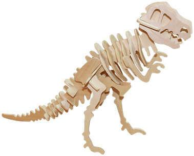 T-rex Skelet Wooden Puzzle - Tyrannosaurus Rex 3d Puzzle (400x400), Png Download