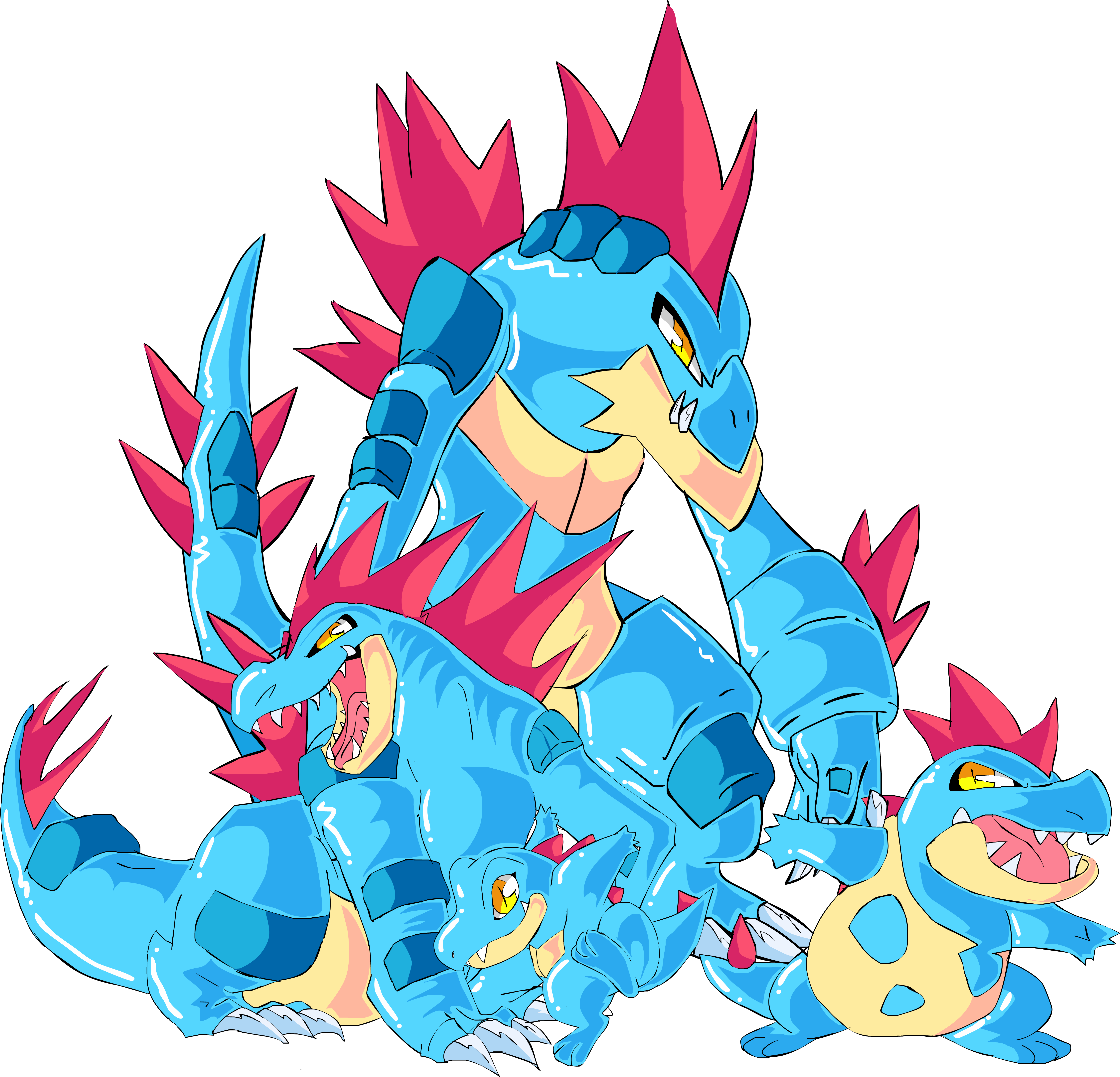 Totodile Wallpaper - Feraligatr (5940x5760), Png Download