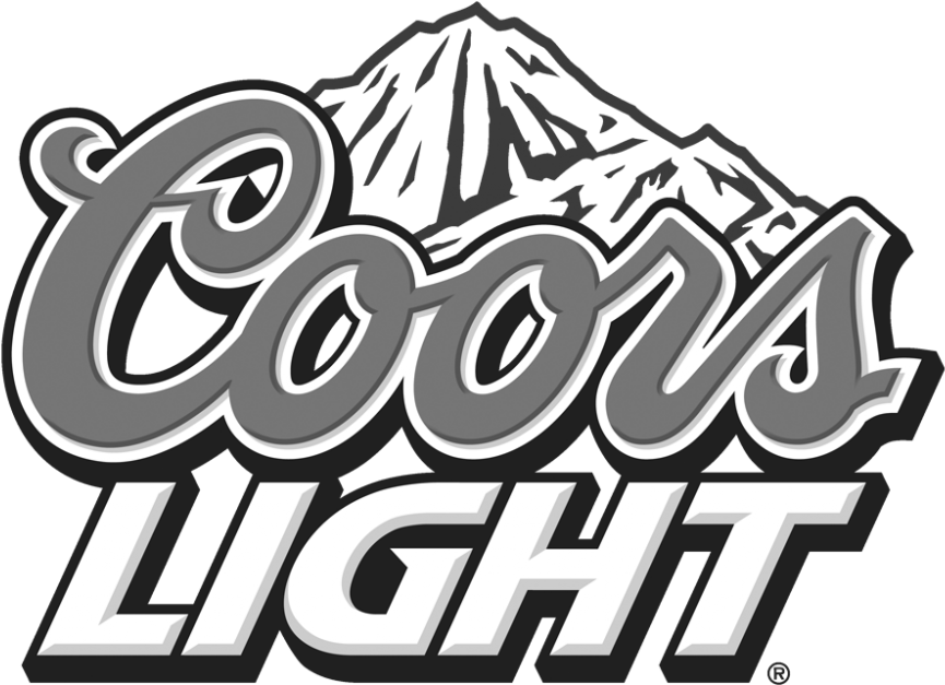 Coors Light Logo Scroll 1 - Bud Light Budweiser Coors Light Miller Lite (1000x1000), Png Download
