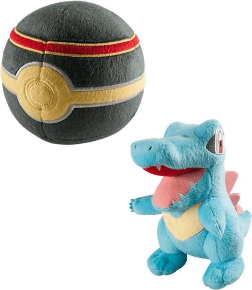 Tomy Pokemon Totodile & Luxury Ball Plush (600x600), Png Download