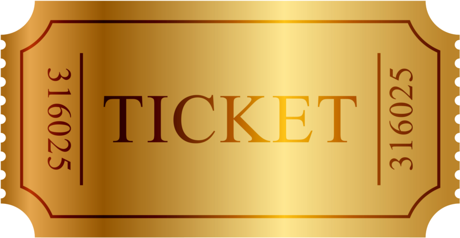 Banner Freeuse Library Tickets For Free Download On - Ticket Gold Png (1000x1000), Png Download