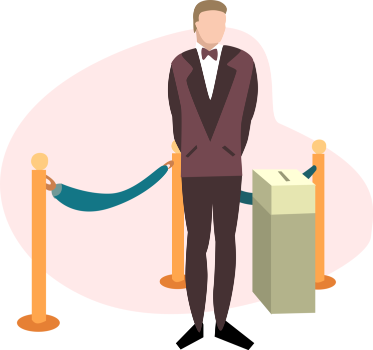 Vector Illustration Of Theater Or Theatre Usher Collects - Usher (745x700), Png Download