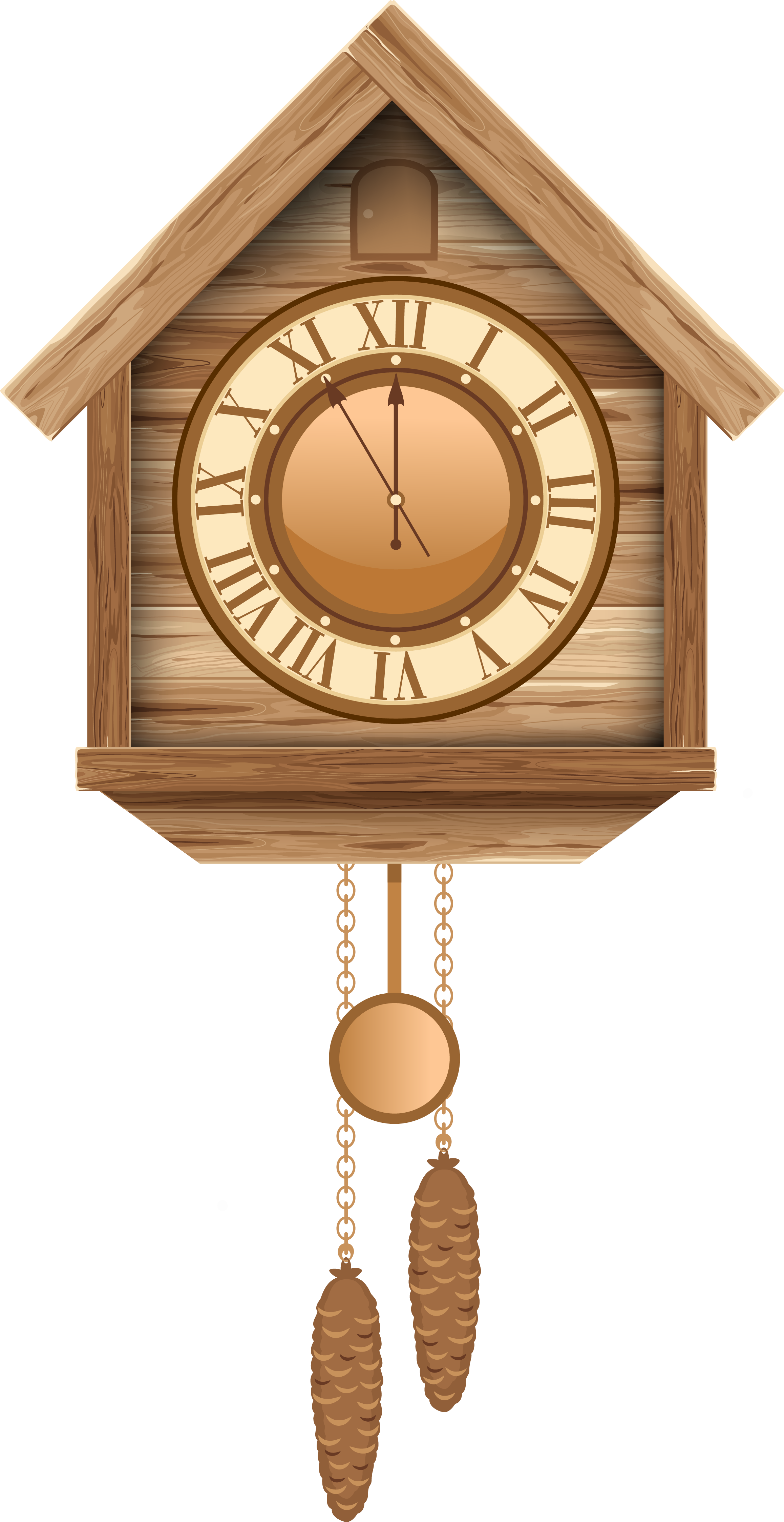 Cuckoo Clock Png Clip Art - Cuckoo Clock Christmas Wishes (2515x4640), Png Download