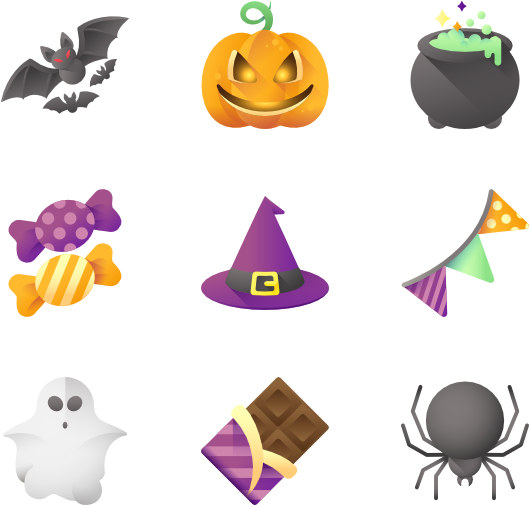 Halloween 50 Icons View 10 Packs - Halloween (600x564), Png Download