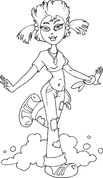 Ripped Jeans - Imagini De Colorat Cu Animale (350x605), Png Download