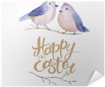 Picture Black And White Hand Easter Watercolor Flying - Happy Easter Watercolor (400x400), Png Download