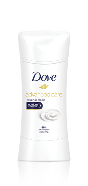 Dove Advanced Care Original Clean Antiperspirant - Dove Advanced Care Antiperspirant, Original Clean 80ml (290x613), Png Download