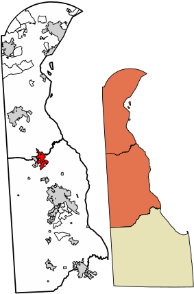 Location Of Smyrna In Kent County And New Castle County, - Delaware (300x444), Png Download