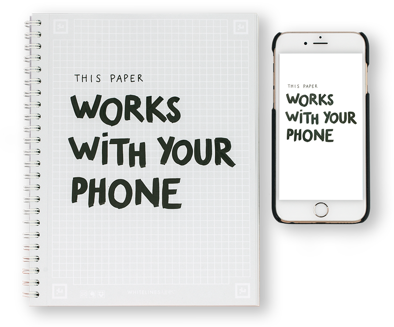 Whitelines Work With Your Phone - Cuadernos Whitelines (800x663), Png Download