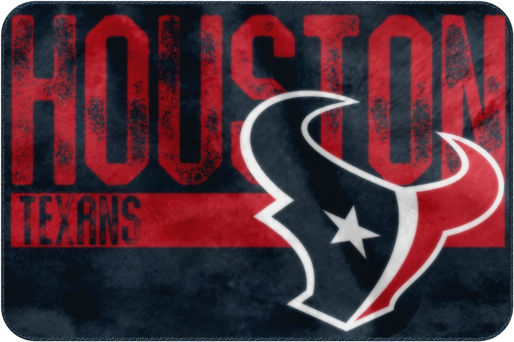 20" X 30" Worn Out Printed Foam Mat - Houston Texans Logo (2100x2100), Png Download