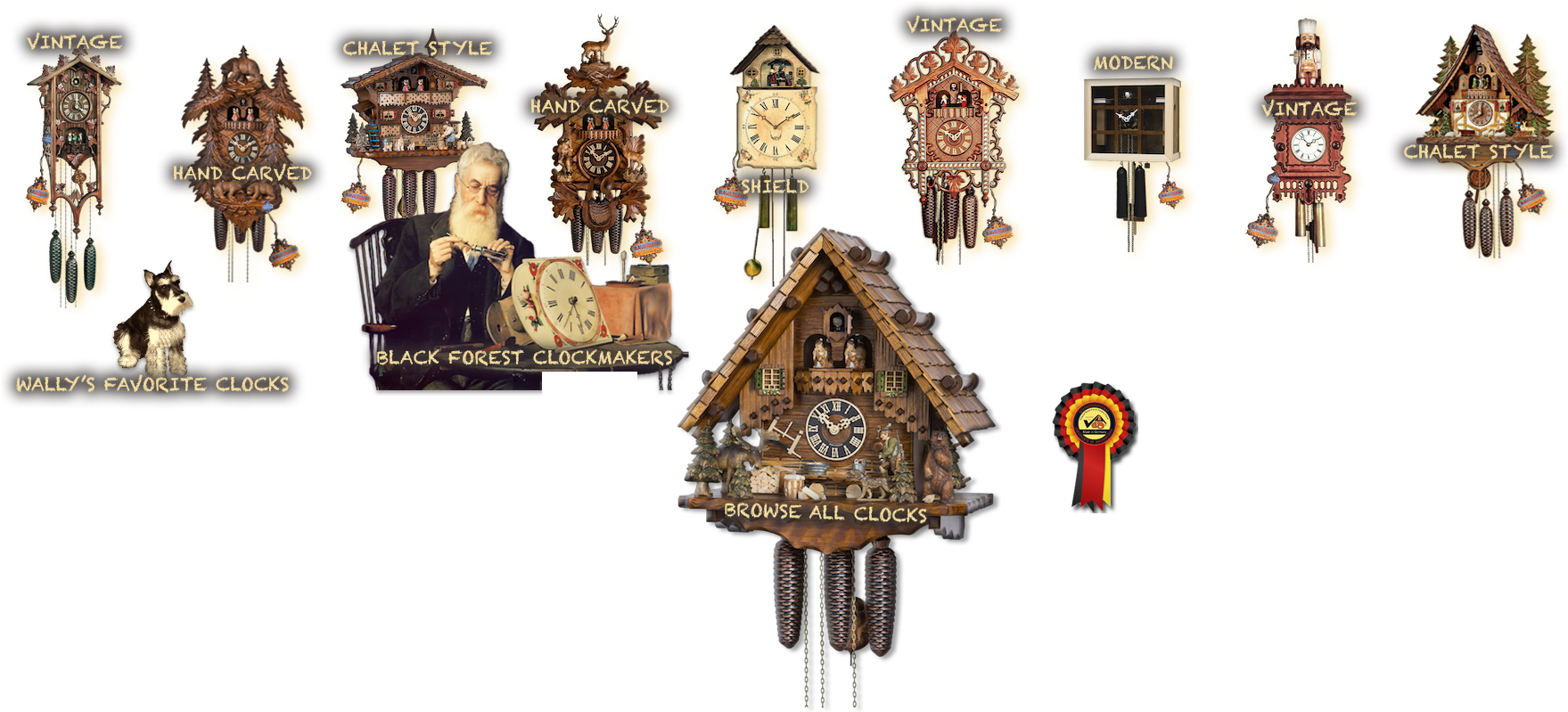 Cuckoo Clock 8-day-movement Chalet-style 44cm By Hönes (1920x819), Png Download