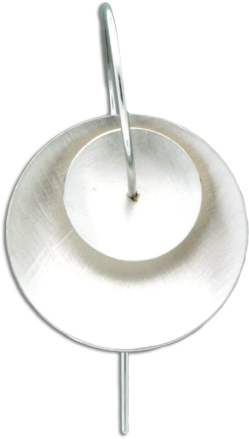 Flying Saucer Earrings - Silver (972x972), Png Download