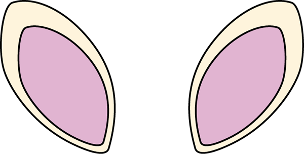 Headband Clipart Transparent - Bunny Ear Transparent Background (600x304), Png Download