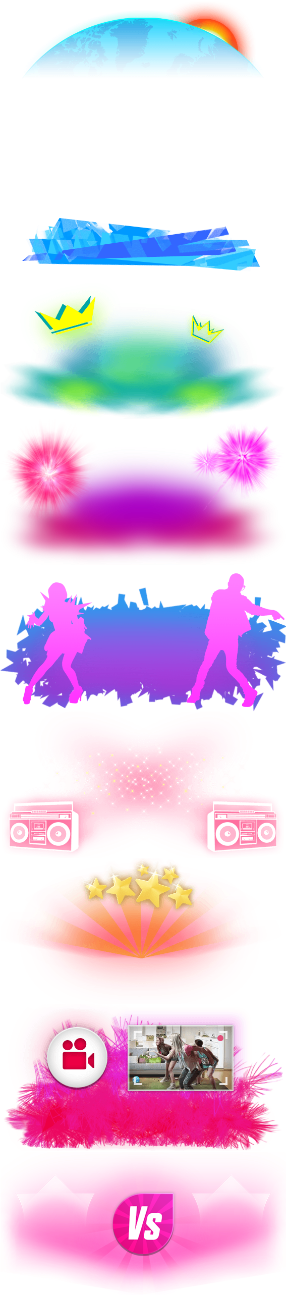 Social Stats Sprite - Just Dance 2018 Wii Sprites (566x2610), Png Download