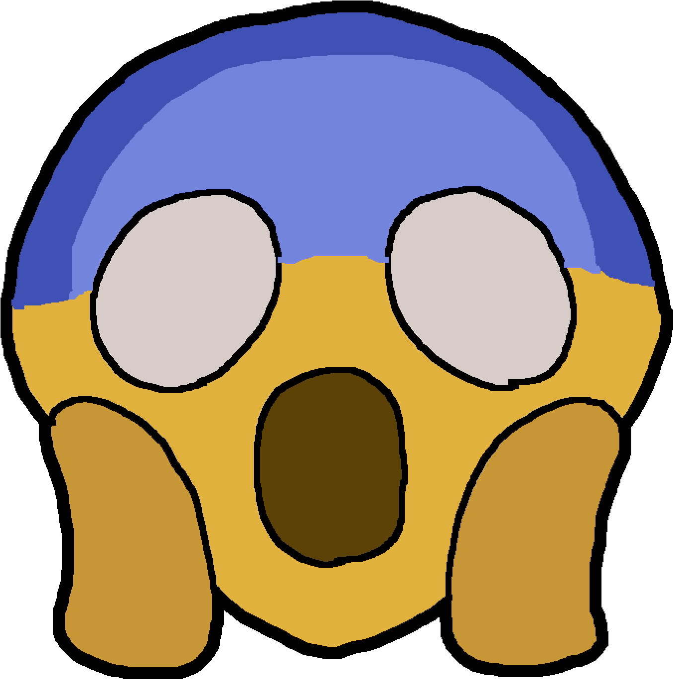 Scared Emoji Emoji (1400x1400), Png Download