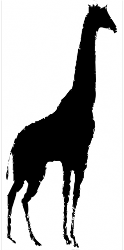 Baby Giraffe Sit Down Like Cute Style - Animal Farm Wall Sticker In Blue (500x500), Png Download