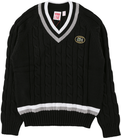 Supreme Lacoste Tennis Sweater (1000x600), Png Download