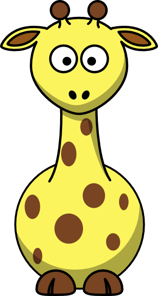 Cartoon Giraffe Svg Clip Arts 318 X 597 Px (318x597), Png Download