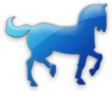 Blue Horse Icon - Horse Icon Blue (420x420), Png Download