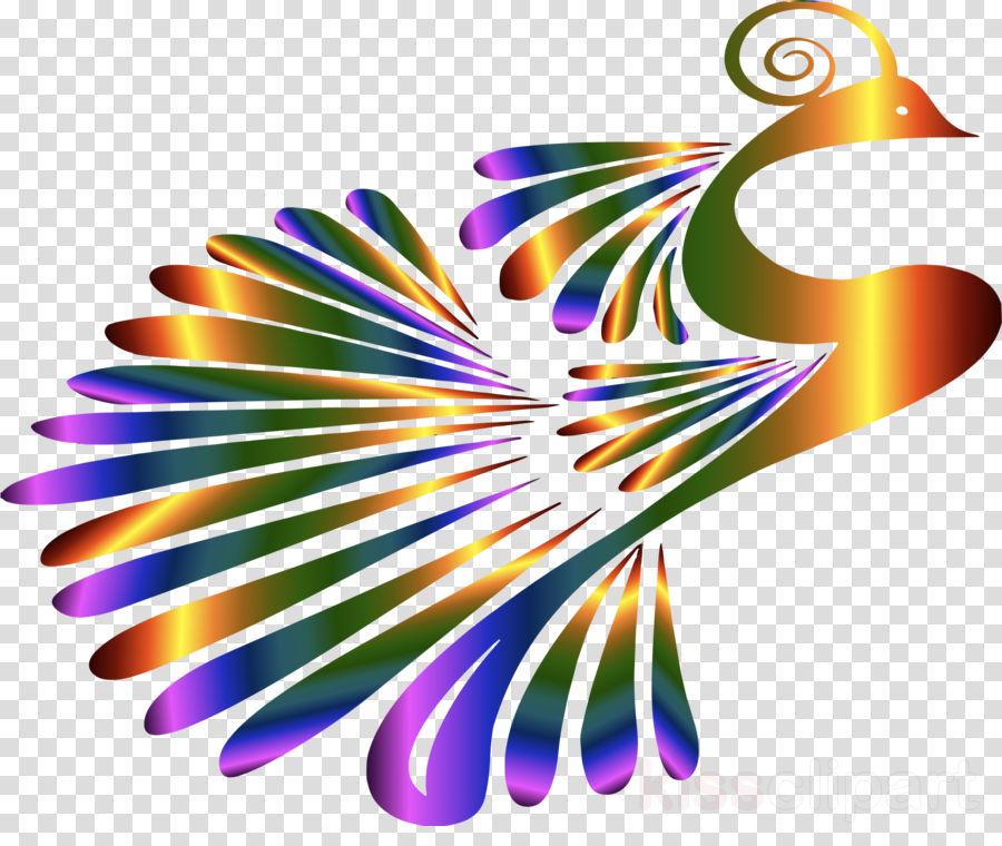 Peacock Png Clipart Peafowl Clip Art - Stylized Peacock (900x760), Png Download