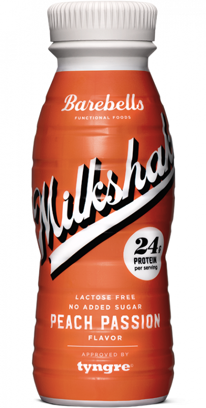 Stäng - Barebells Milkshake Peach Passion (405x800), Png Download