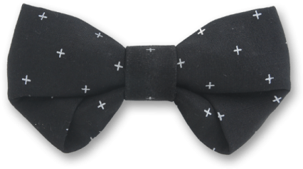 Folding In White Cross Black Bow Tie - Buckle (595x595), Png Download