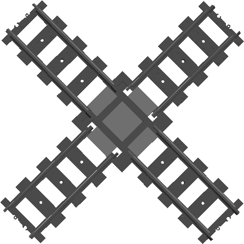 Train Track X-cross - Lego Train X Cross (1280x875), Png Download