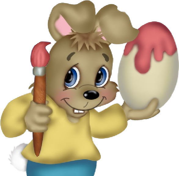 Easter Bunny Cartoon, Cute Easter Bunny, Happy Easter, - Velikonoce Gif (600x600), Png Download