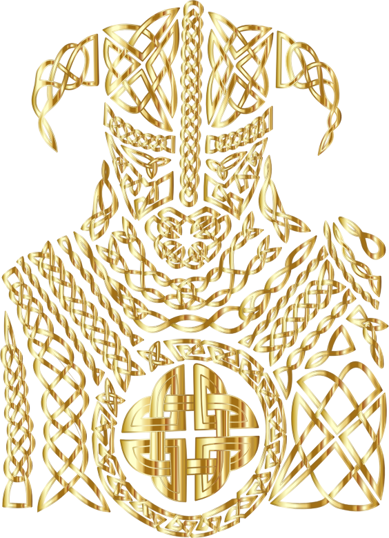 Celtic Knot Viking By 13smok Gold No Bg - Illustration (564x780), Png Download