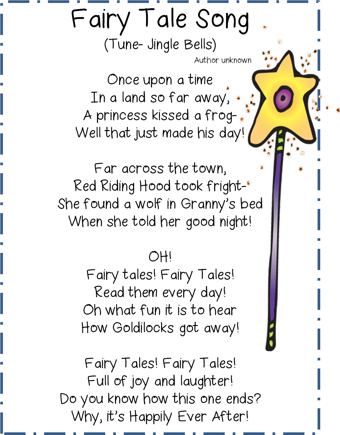 First Grade Wow - Fairy Tale Poem (1168x1489), Png Download