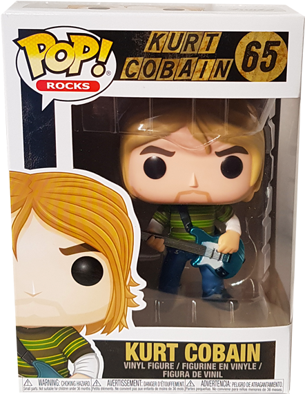 Kurt Cobain Pop Vinyl Figure - Rock Pop Funko (600x600), Png Download