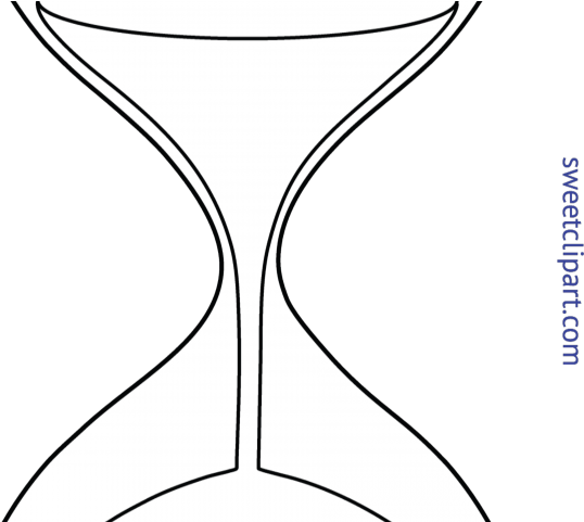 Hourglass Clipart Black And White - Champagne Stemware (640x480), Png Download