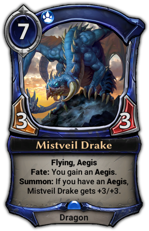 Mistveil Drake - Eternal Card Game Oni (529x801), Png Download