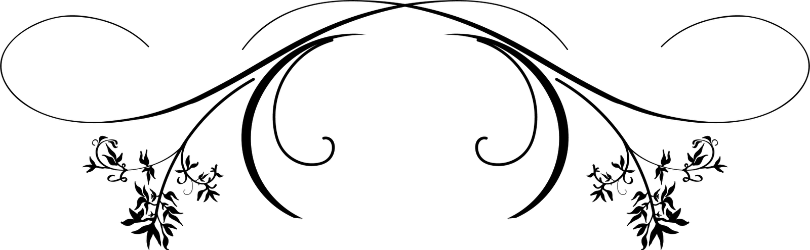 Similar Galleries Decorative Border Png Decorative - Ornate Lines (1600x495), Png Download