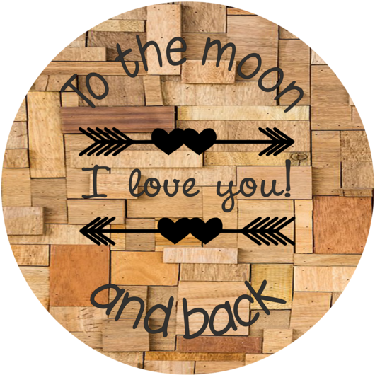 " I Love You To The Moon And Back" White Ceramic Novelty - I Love You To The Moon (1200x667), Png Download