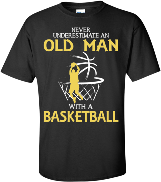 Never Underestimate An Old Man With A Basketball - Project Rock Blood Sweat Respect (600x600), Png Download