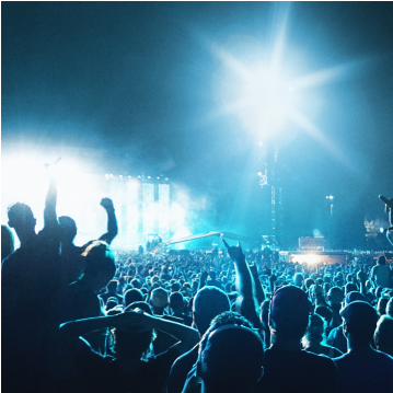 1 2 - Rock Concert (968x358), Png Download