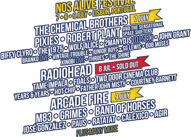 Nos Alive 2016 Five Recommendations - Nos Alive (759x500), Png Download