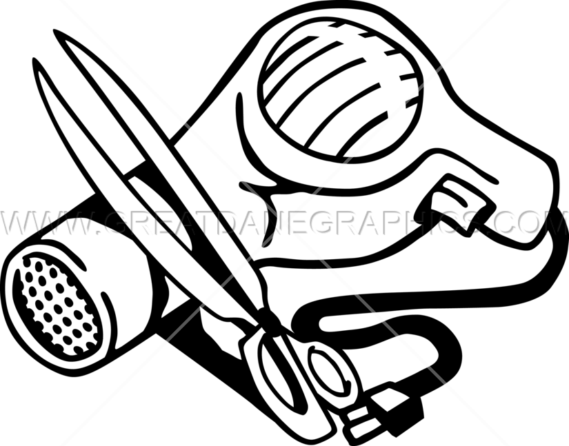 Hair Dryer And Scissors Png - Portable Network Graphics (825x647), Png Download