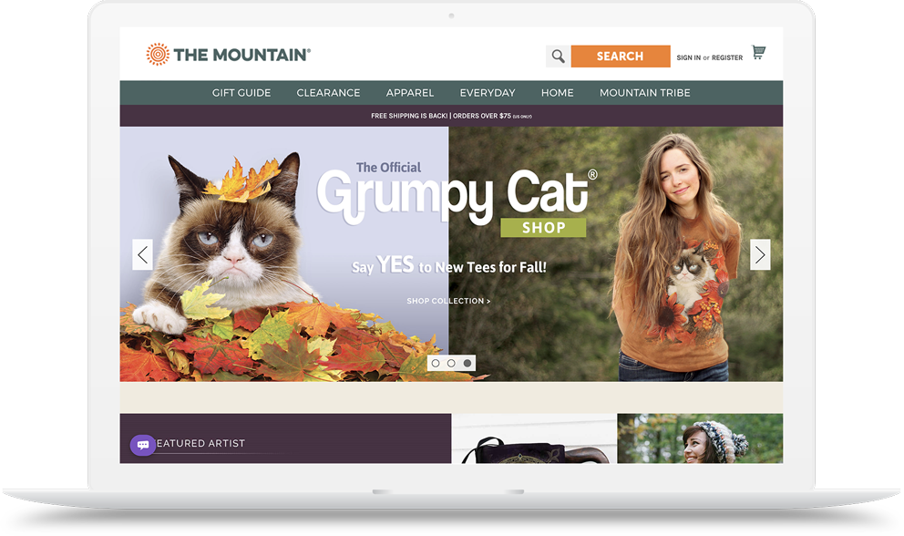 Bigcommerce The Mountain Home - Official Grumpy Cat Quotes Hard Back Case (992x588), Png Download