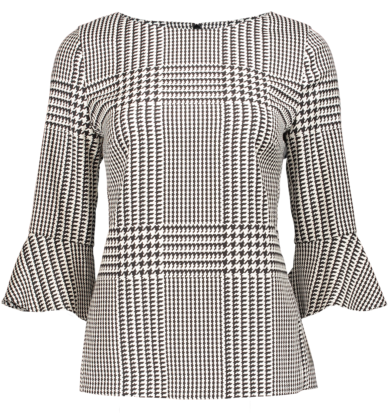 3/4 Sleeve Nos Blouse Black - Sleeve (1280x1920), Png Download