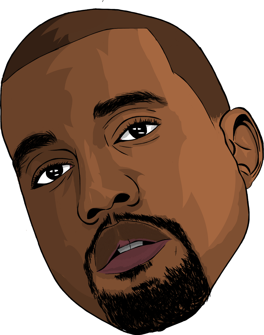 Report Abuse - Kanye West Sticker Transparent Background (1024x1302), Png Download