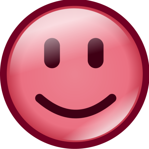 Smiley Clipart Pink - Smiley (600x599), Png Download