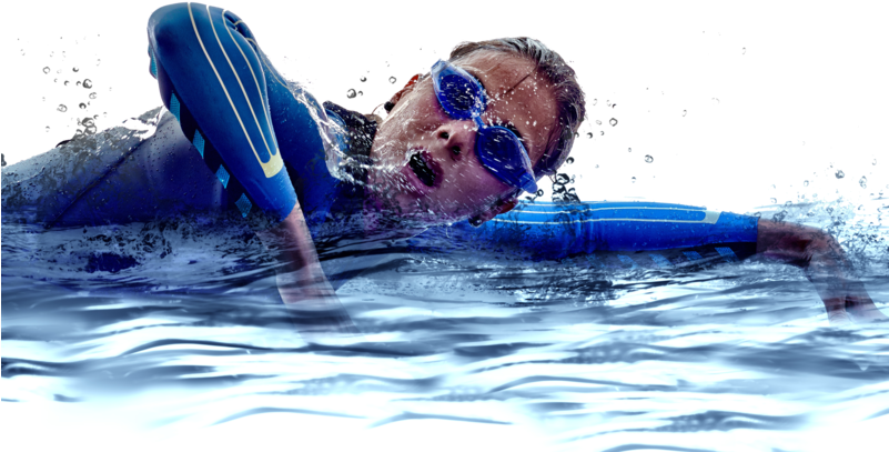 Swimming White Background (800x654), Png Download