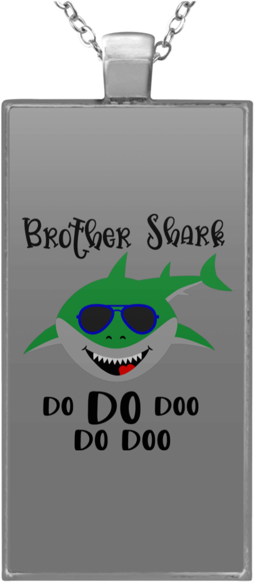 Brother Shark Rectangle Necklace- Jewelry - Locket (1155x1155), Png Download