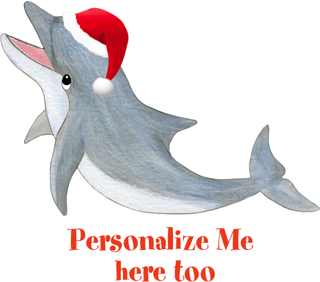 Favorite - Dolphin With Christmas Hat (700x700), Png Download